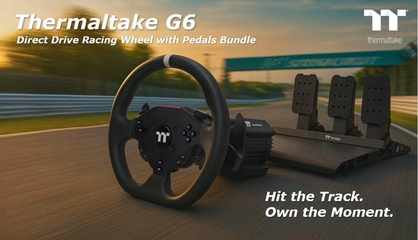 ÜLJ BE A VEZETŐÜLÉSBE A THERMALTAKE G6 VERSENYKORMÁNY ÉS -PEDÁL CSOMAGGAL!